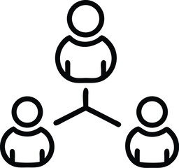 Poster - Network connection group people icon vector illustration for social media and business use cases