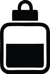 Poster - A simple black and white illustration of a jar or container with a lid