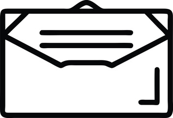 Poster - Vector graphic of simple open envelope icon for email marketing and message delivery design element use