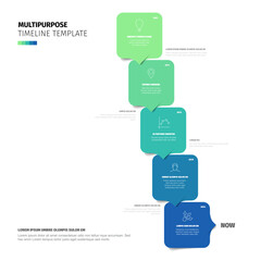 Poster - A multipurpose vertical timeline infographic template. This modern timeline template is ideal for visualizing project history, process flow, or business timeline data in presentations and reports.