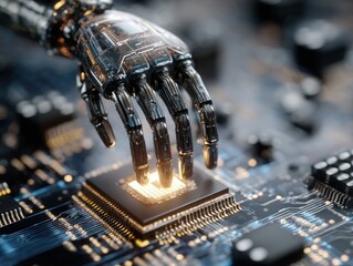 Poster - Robotic arm placing chip on circuit board