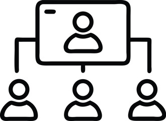 Poster - Organization chart hierarchy structure business management team leadership network connection graph diagram