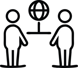 Poster - Global business meeting international collaboration networking people connection worldwide partnership concept