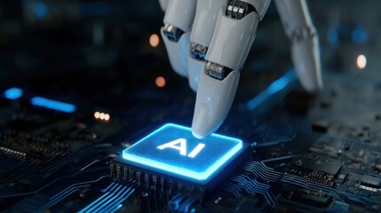 Poster - Ai activation by robot hand