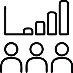 Poster - Team performance analysis graph showing growth and success with people and chart illustration