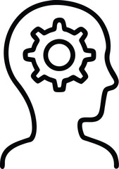 Poster - Human head with gear brain process thinking concept ai artificial intelligence machine learning innovation 96