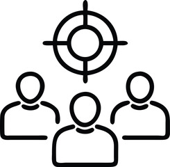 Poster - Identify target audience customer profile marketing strategy focus group business concept icon