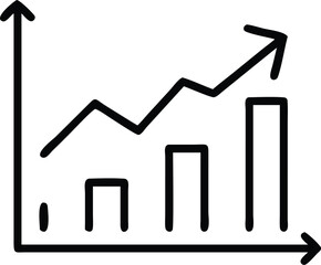 Poster - Growth chart diagram showing upward trend and business success analysis and financial performance report