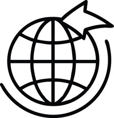 Poster - Globalization business icon vector illustration representing international trade and worldwide network concept