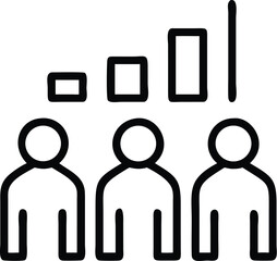 Poster - Business team performance growth chart icon vector illustration for success and achievement report