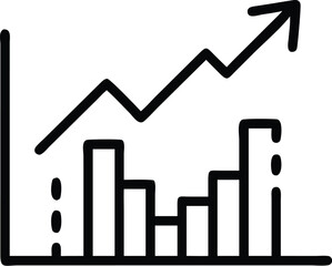 Poster - growth chart business graph stock market investing financial analysis data statistics vector icon de