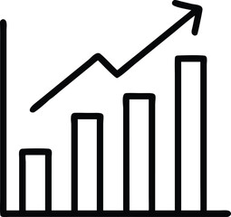 Poster - Growth chart business graph financial report infographic diagram vector illustration success graph trend