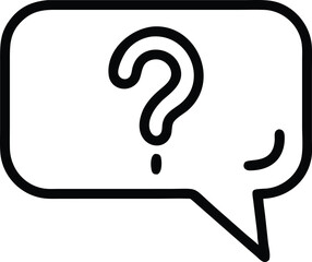 Poster - Question mark in speech bubble vector icon for faq help support and communication concept design element 96