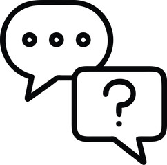 Poster - Question answer speech bubble icon vector illustration for support faq and communication concept design