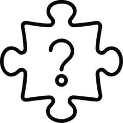 Poster - Puzzle piece question mark icon vector illustration problem solving solution concept design graphic element