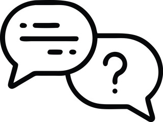 Poster - Question answer faq help support communication bubble chat speech dialogue conversation icon vector graphic