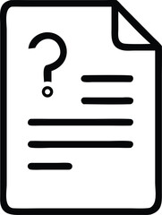 Fototapete - Questionnaire document form with question mark icon vector illustration for faq and survey use