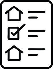 Poster - House property inspection checklist vector icon real estate survey form document agreement contract 94