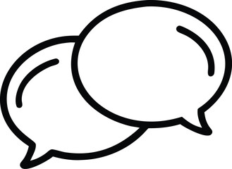Poster - Outline communication bubbles vector illustration for dialogue and conversation design element use