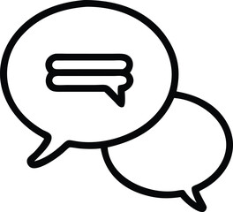 Fototapete - Chat bubble icon vector illustration for message, conversation, and communication design elements