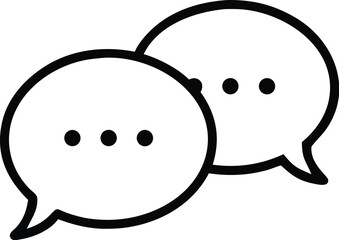 Poster - Chat bubble icon vector illustration of speech bubbles for social media communication and messaging apps