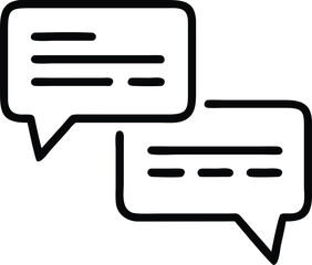 Poster - Chat bubble vector illustration communication icon message speech dialogue conversation discussion talk design