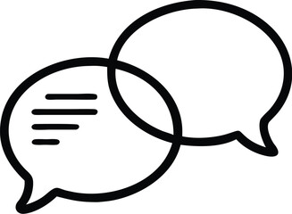 Poster - Get your message across with our speech bubbles icon for communication and dialogue design needs today