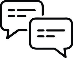 Poster - Chat bubble vector icon illustration for message communication and dialogue conversation concept design