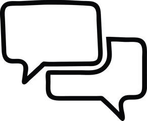 Poster - Illustration of speech bubbles for communication message conversation and discussion concept vector art