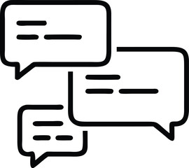 Poster - Communication chat bubbles icon vector illustration for social media and messaging platforms design use