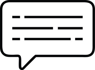 Fototapete - Simple black and white speech bubble icon vector illustration for message and conversation design use