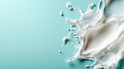 an artistic representation of milk splashing, showcasing the dynamic movement and fluidity that capt