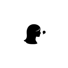 Poster - Female avatar talking icon