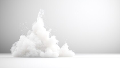 Aufkleber - Abstract Soft White Mist Background with Clean Texture