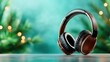 © senadlife - Luxurious wireless headphones elegantly displayed on a table, encapsulating modern technology's style and sophistication, ideal for music lovers and audiophiles alike.