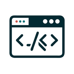 Fototapete - Code editor interface with HTML tags and minimalist design  