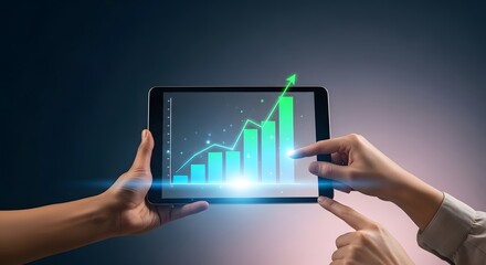 Poster - Analyzing Financial Growth  Interactive Data Visualization on Tablet