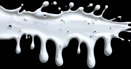 Aufkleber - Abstract White Liquid Splash on Black Background