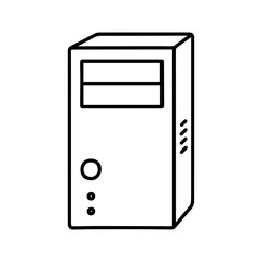 Poster - pc case icon on white background vector
Vector line icon technology computer