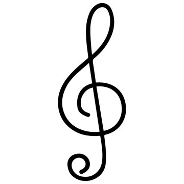 treble clef icon on white background vector
Vector line icon musical instruments
