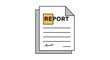© siswo - Reviewing Report Document with Signature Illustration