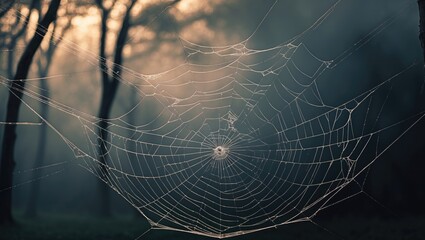 Wall Mural - A spider web