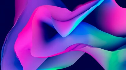 Poster - Abstract colorful fluid shapes morphing and flowing in a mesmerizing motion design