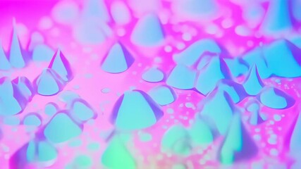 Poster - Abstract 3D shapes with dynamic color shifts create a mesmerizing visual experience
