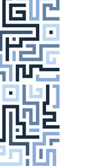 Aufkleber - Background with blue colorful lines shapes abstract stylish mosaic flat design.