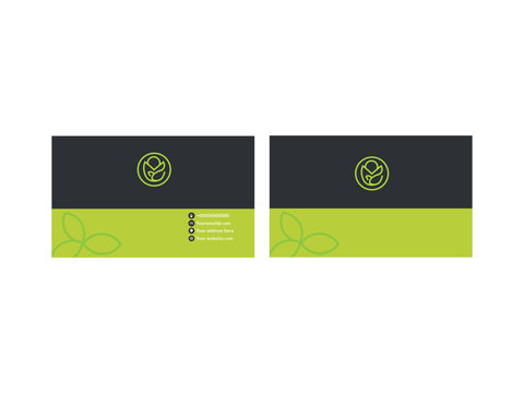 Eco friendly Simple abstract organic background, Business card design template,Modern business card template with colored abstract background.