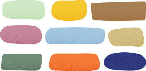 Poster - Liquid abstract speech bubbles. Hand drawn organic abstract frames. Empty text shapes.