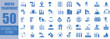 © Vectory Icons - Fifty editable water treatment icons blue glyph style