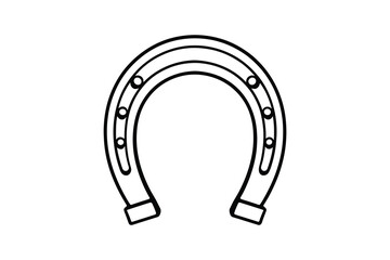 Poster - A classic horseshoe vector illustration. Symbol of luck and success, perfect for various designs.