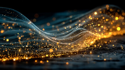 Poster - Golden glitter swirls set isolated on transparent background. Vector realistic illustration of yellow dust vortex, abstract glowing light trails, Christmas magic effect, sparkling star tail, stardust